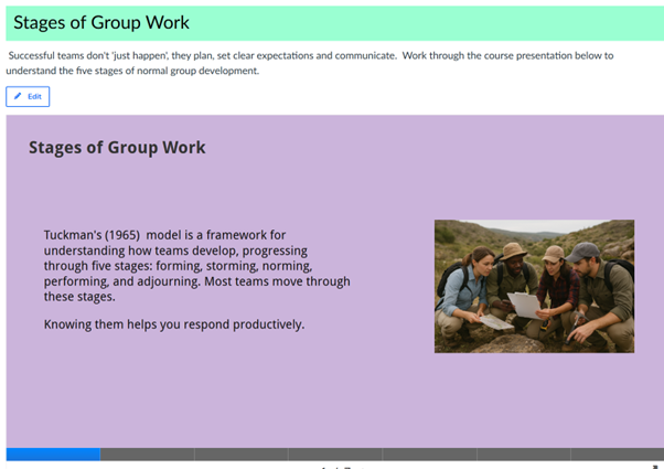 Illustration showing the 'about groupwork' activitiy